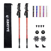 Aihoye hiking poles extended, showing collapsible design for easy packing.