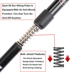 Aihoye trekking poles ergonomic grip with moisture-absorbing handle for comfortable trekking.