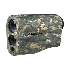 AILEMON hunting laser rangefinder camo in field for quick yardage readings