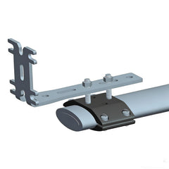AILUYUN universal clamp closeup on slotless crossbar showing two-plate design for secure mounts