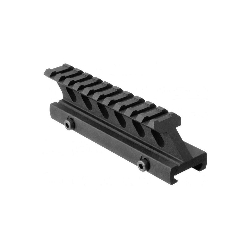 AIM Sports High Profile 5.0-Inch Picatinny riser elevates optic height for AR/MSR aiming.