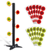 Aimax Outdoor Dueling Tree airgun target kit with six targets in full assembly for practice.