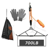Aimax Outdoor deer hanger ready for field dressing and skinning