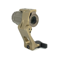 Aimsniper fast FTC magnifier mount close-up highlighting quick-release capability.