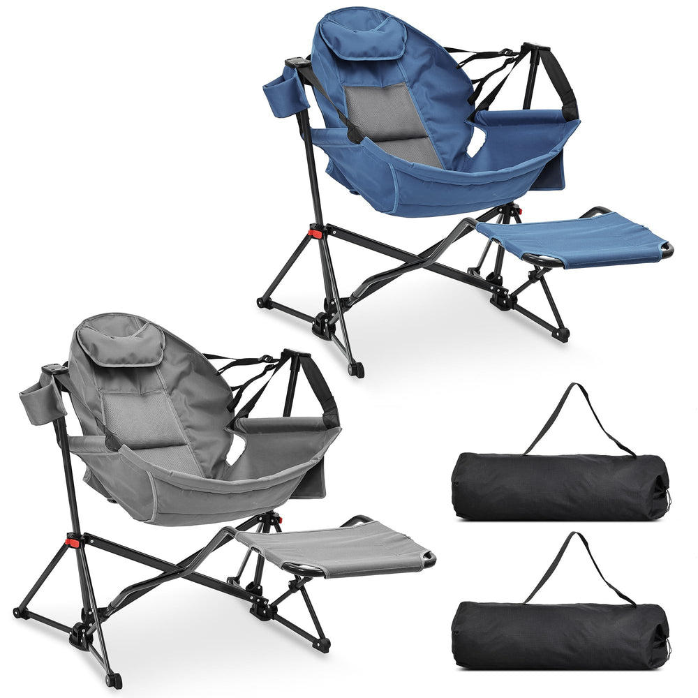 Ainfox Hammock Chair in extended recline for outdoor comfort.