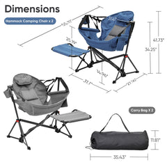 Ainfox Hammock Chair heavy-duty frame supports up to 400 lbs.
