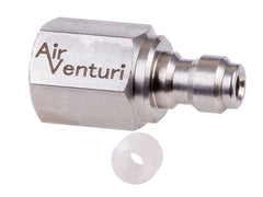 Air Venturi male quick-disconnect with steel body for rugged, high-pressure PCP connections.