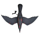 AirCrow DeadCoy bleeding crow decoy, full-body hanging, deters crows from gardens.