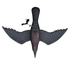 AirCrow DeadCoy bleeding crow decoy, full-body hanging, deters crows from gardens.