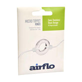 AIRFLO 2mm micro tippet ring closeup highlighting strong, reliable knot junctions.