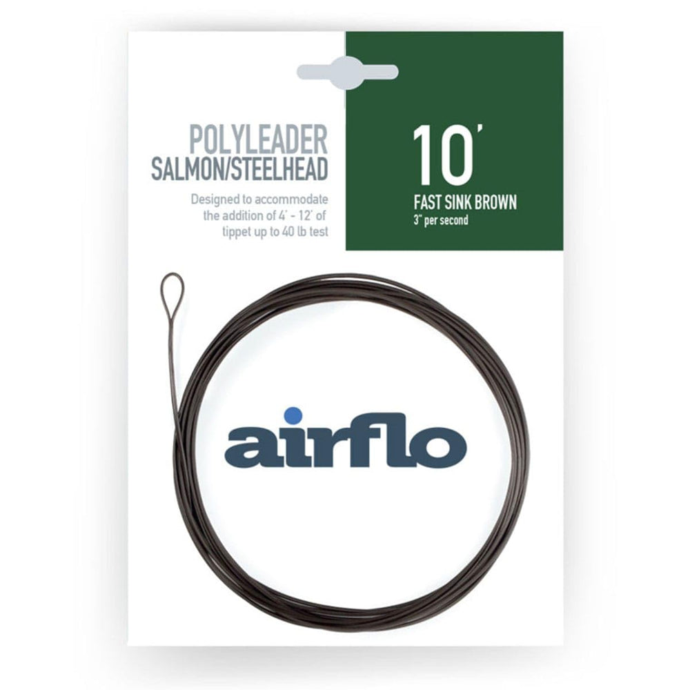 Airflo Fast Sink 10' Brown leader for big trout, delivering controlled casts.