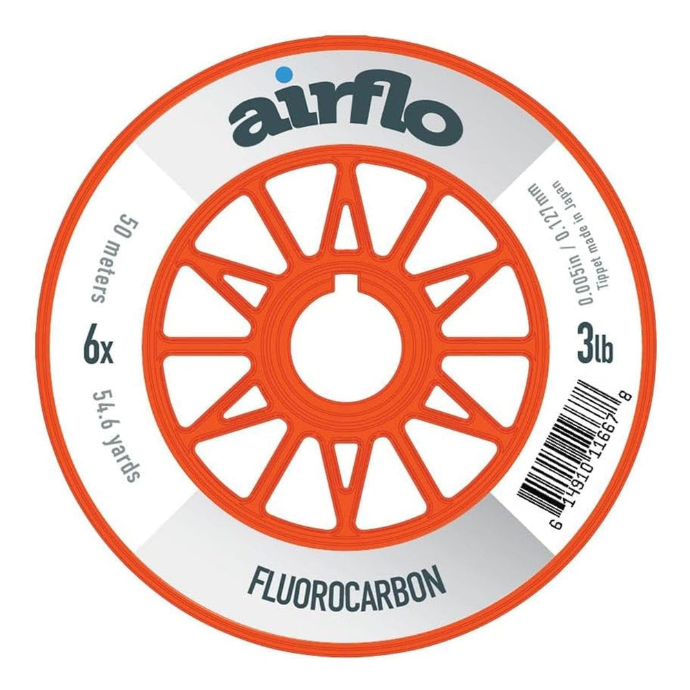 AIRFLO Fluorocarbon Tippet on spool, strong knots and low visibility for stealthy freshwater and saltwater rigs