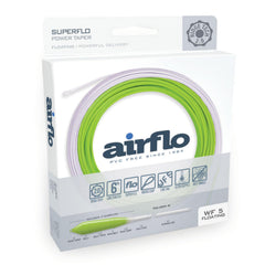 AIRFLO Ridge 2.0 Power Taper WF5 packaging highlights PVC-free design.