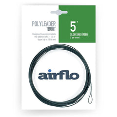 Airflo Slow Sink 5ft Green front view shows compact fly line for controlled depth