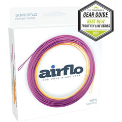 Airflo Superflo Power Taper WF8F Sunburst Purple fly line - label and detail