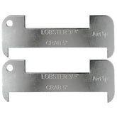 Front view of AirFly aluminum lobster and blue crab gauge showing 5in and 3 1/4in slots.