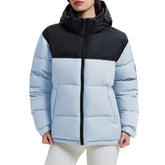 Airfree Women's 800-down-fill puffer jacket front view shows warmth and wind protection for cold commutes.