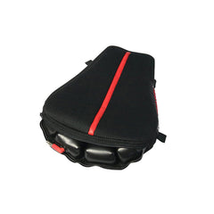 Airhawk in-use on bike highlights adjustable air cells distributing weight across riding surfaces