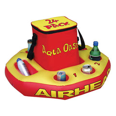 AirHead Aqua Oasis cooler lifted from base for easy access to drinks.