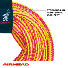 Airhead Bungee Tow Rope with 4100lb break strength supports up to four riders.