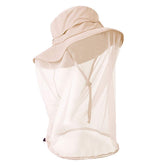Aisi outdoor mosquito net hat in beige with breathable comfort and sun protection.
