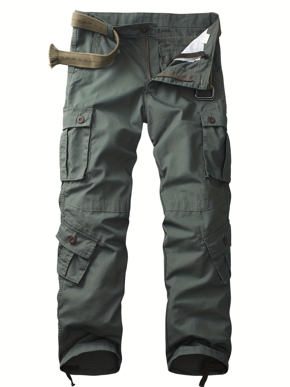 AK-TAC Men's Camo Cargo Pants front view shows rugged ripstop construction for hiking