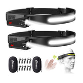 akerrelc headlamp front-view shows bright beam for hands-free visibility