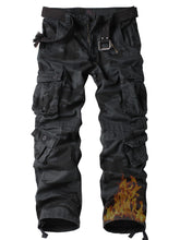 AKHIKING men's fleece-lined pants, front view, for all-day hiking comfort.