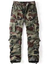 AKHIKING women's cargo pants camouflage front view highlights eight-pocket practicality.