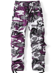 AKHIKING women's cargo pants front view with 8-pocket layout for ready outdoor storage