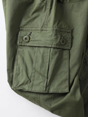AKHIKING women's cargo pants green back view highlighting durable ripstop fabric for outdoor wear
