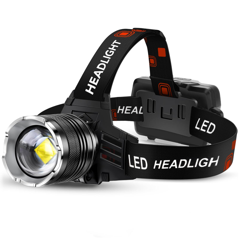 AKNEAR headlamp front view shows bright, hands-free lighting for nighttime outdoor tasks.