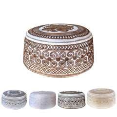 AKONNAS kufi hat embroidery closeup showing premium craftsmanship for daily prayers