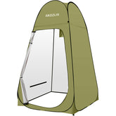 AKOZLIN pop-up shower tent setup for quick privacy at outdoor events.