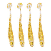 Akozon Fishing Soft Lures 50pcs Gold Pack; versatile lure for freshwater and saltwater outings.
