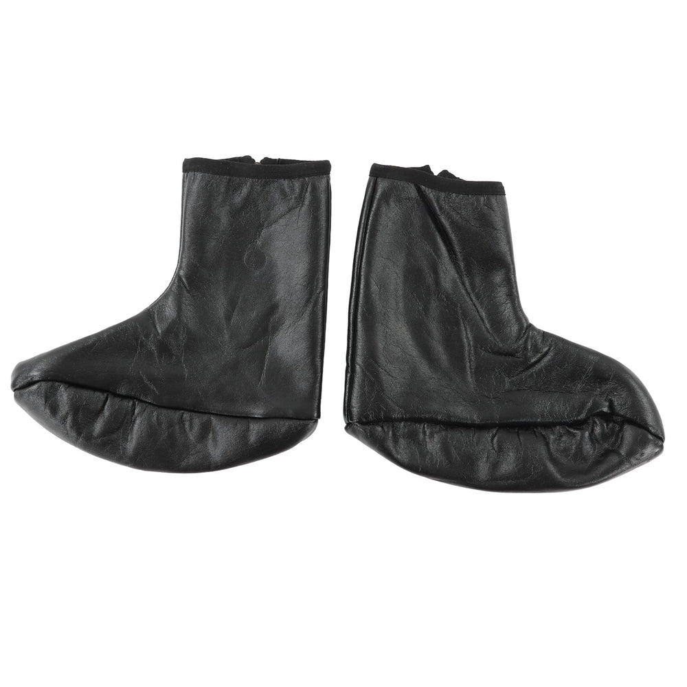 Akozon leather socks for women with zipper design for easy wear