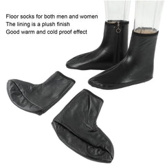 Akozon Muslim socks in waterproof PU leather for warmth