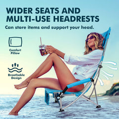 AKSOUL folding chair with durable steel frame and support.