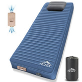 AKUDY self-inflating sleeping pad with electric pump for quick campsite setup.