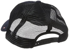 A. Kurtz Charlie Trucker Cap Navy, back view, adjustable fit for comfort.