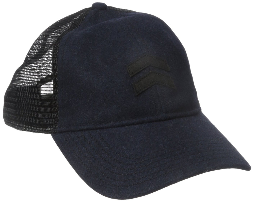 A. Kurtz Charlie Trucker Cap Navy, front view, ideal for outdoor activities.