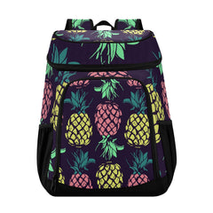 ALAZA Pineapple Fruit Cooler Backpack with insulated interior keeps beverages fresh for beach days.