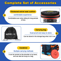 ALEVMOOM 18-1-inch XL stool outdoor setting for fishing or camping.