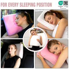alkamto self-inflatable travel pillow demonstrates compact packing and quick setup