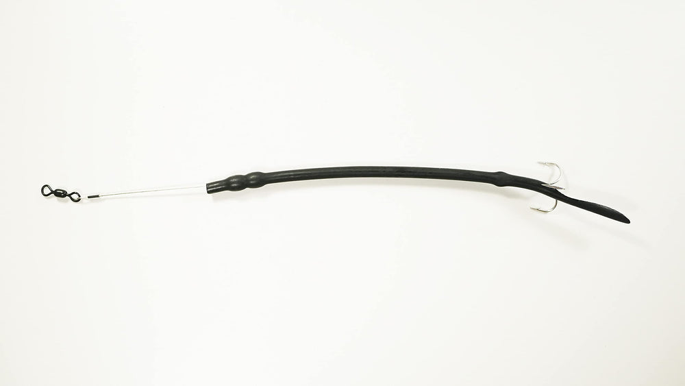 All About The Bait 3-Pack Baby Barracuda Tube Lure Black - front view