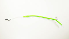 All About The Bait 3-Pack Baby Barracuda Tube Lure Green - front view