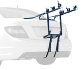 Allen Deluxe 3-Bike Trunk Mount Rack in use on a sedan for family trips.