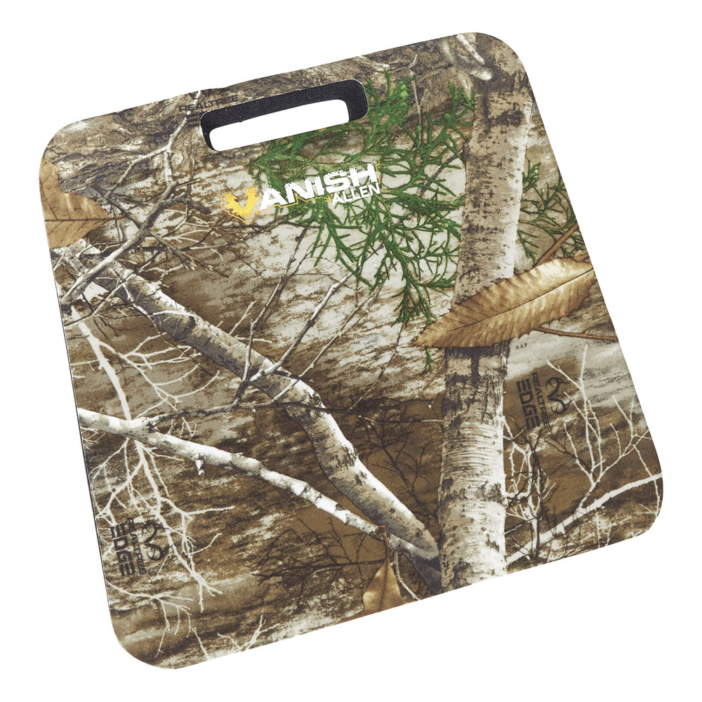 Allen Vanish seat cushion in Realtree Edge camo with 2-inch foam for rugged outdoor seating