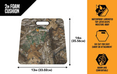 Allen Vanish cushion close-up of waterproof laminated top layer for wet conditions