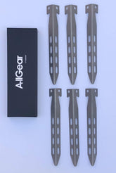 AllGear titanium V-shape stake 165mm anchors tents securely for quick setup.